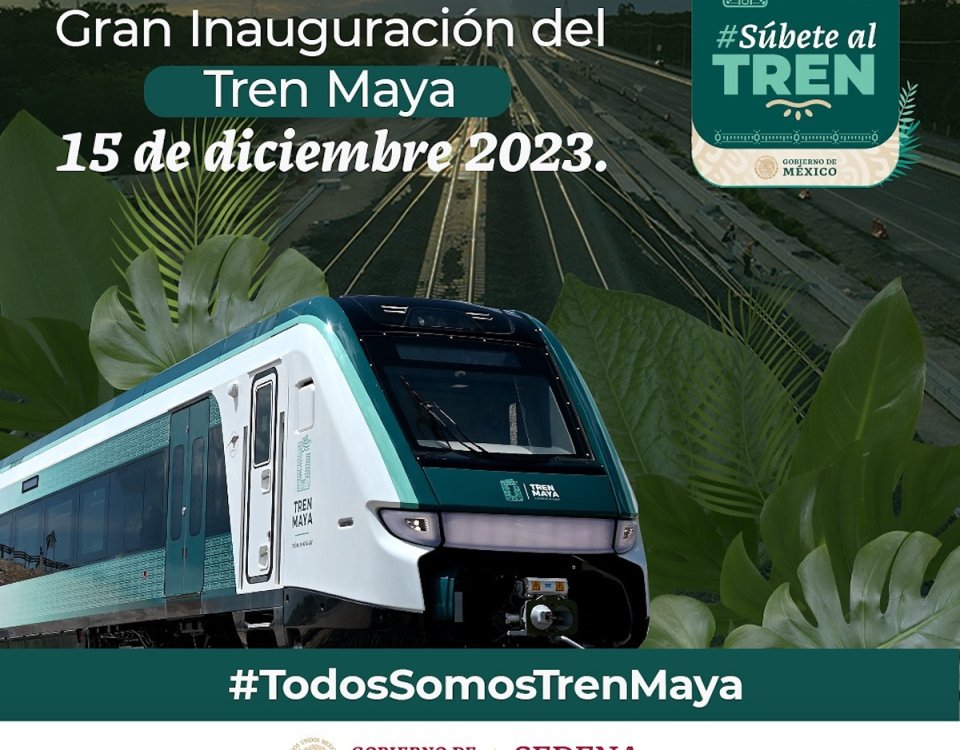 Será el próximo viernes 15 de diciembre cuando arranque formal y oficialmente el Tren Maya, una obra estratégica y de justicia social