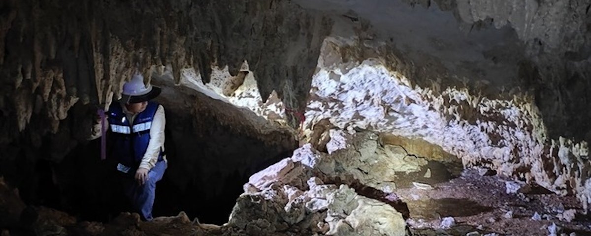 Una gruta con muros de contención construidos por mayas ancestrales, fue descubierta por el INAH en los trabajos del Tren Maya.