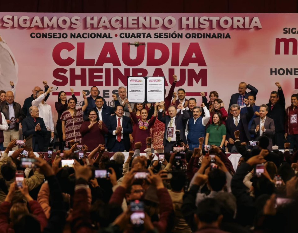 El Consejo Nacional de Morena ratificó a Claudia Sheinbaum como candidata única a la Presidencia de la República.