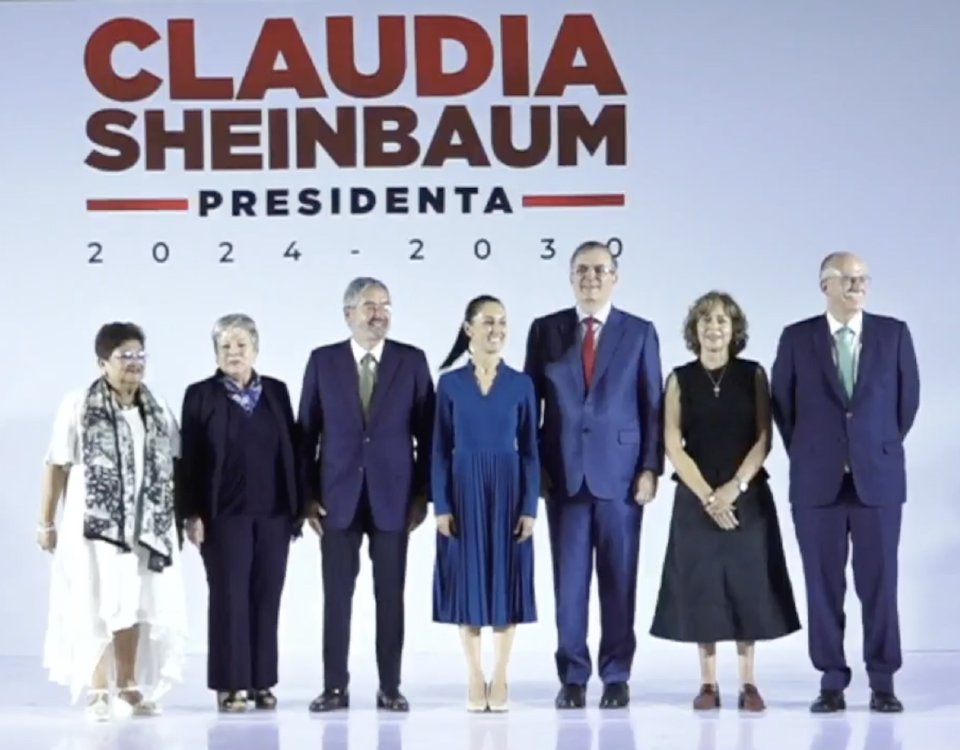 La presidenta electa presentó a 6 integrantes de su gabinete, destacan Marcelo Ebrard, Alicia Bárcena y Juan Ramón de la Fuente.
