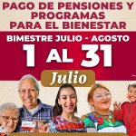 A partir del 1 de julio, la Secretaría de Bienestar reanudará la entrega de pensiones y programas sociales del bimestre julio-agosto