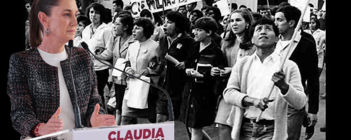 “Soy hija del 68” dijo Sheinbaum para referirse a que el gobierno de Díaz Ordaz ordenó la represión de estudiantes en Tlatelolco en 1968