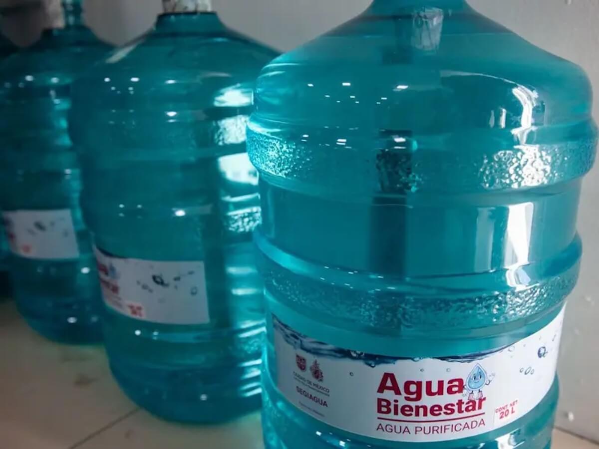 Agua Bienestar: botellón de 20 litros a 5 pesitos en CDMX