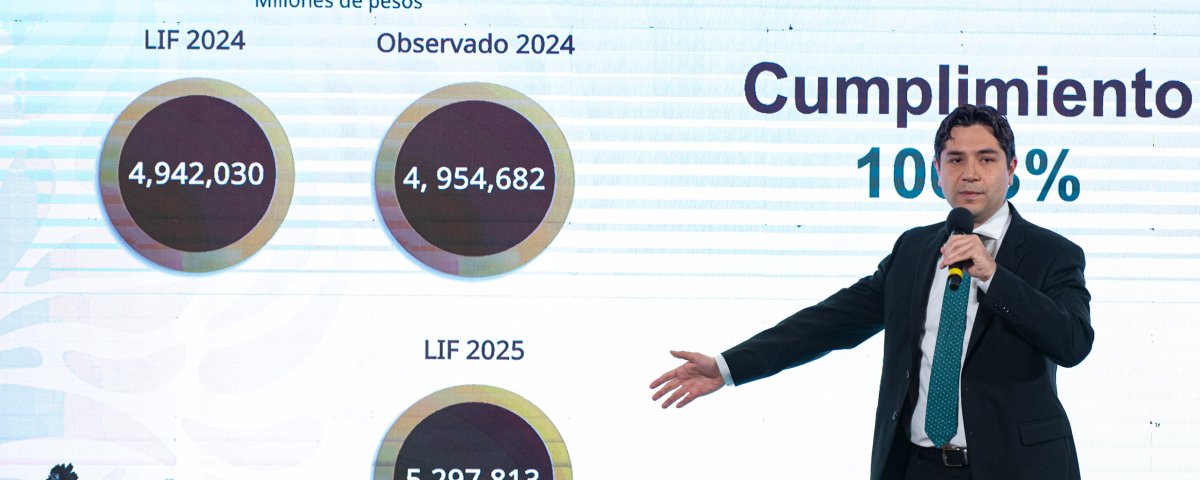 En enero de 2025, la recaudación alcanzó los 576 mil 373 millones de pesos, lo que representa un cumplimiento del 100.2%