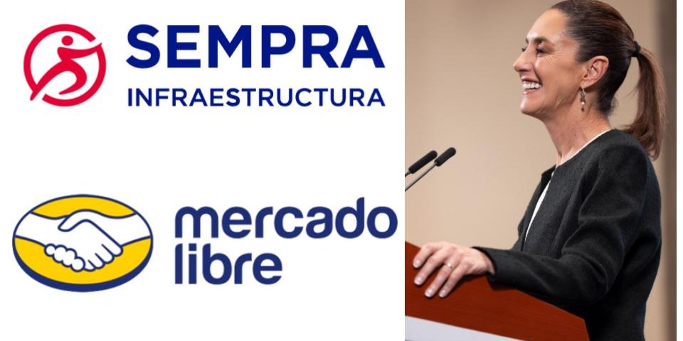 Mercado Libre y Sempra Infraestructura invertirán un total de 7 mil millones de dólares en México, anunció la presidenta Sheinbaum