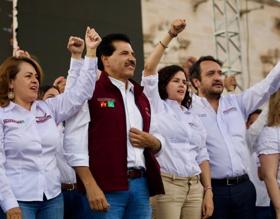 El 1 de junio va a triunfar la Transformación aseguró la presidenta de Morena en el cierre de campaña de José Ramón Enríquez