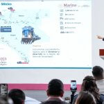 Para cumplir los objetivos del Corredor Interoceánico se rehabilitan más de mil 200 kilómetros de vías férreas, se modernizan las administraciones portuarias y se construye el complejo logístico “Matías Romero”