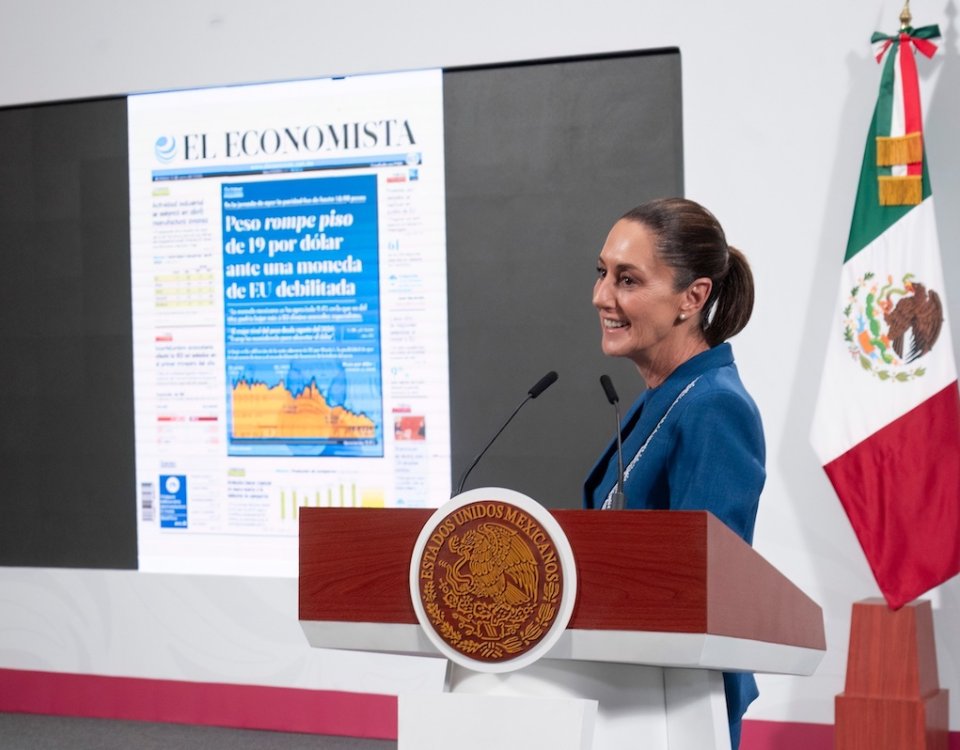 El peso se fortalece frente al dólar al romper el umbral de las 19 unidades por dólar, resultado de la confianza para invertir en México