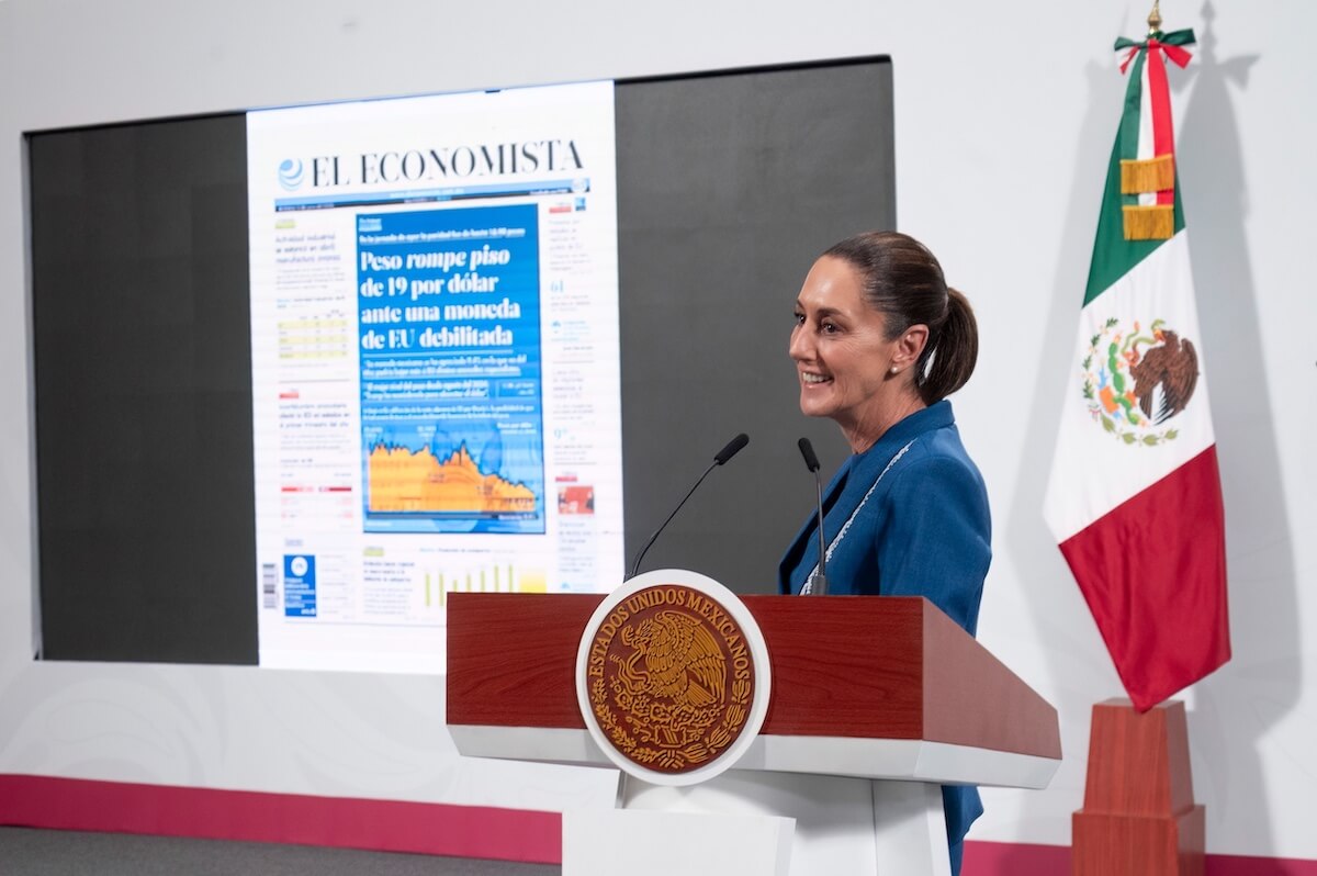 Confianza en México impulsa inversiones y fortalece al peso: Sheinbaum