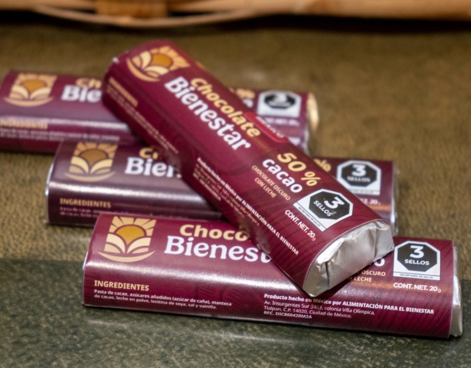 Chocolate Bienestar, elaborado con cacao de pequeños productores, se ofrece en tres presentaciones a precio justo