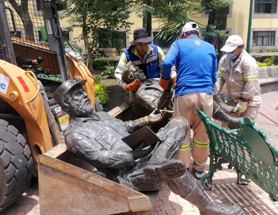 Retirar las estatuas de Fidel y el Che sin autorización del Comité de Monumentos es ilegal, arremetieron Sheinbaum y Brugada