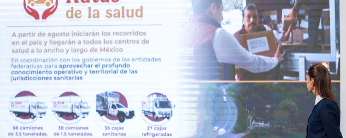 Con las Rutas de la Salud se llevarán medicamentos e insumos médicos a los hospitales y Centros de Salud del IMSS Bienestar