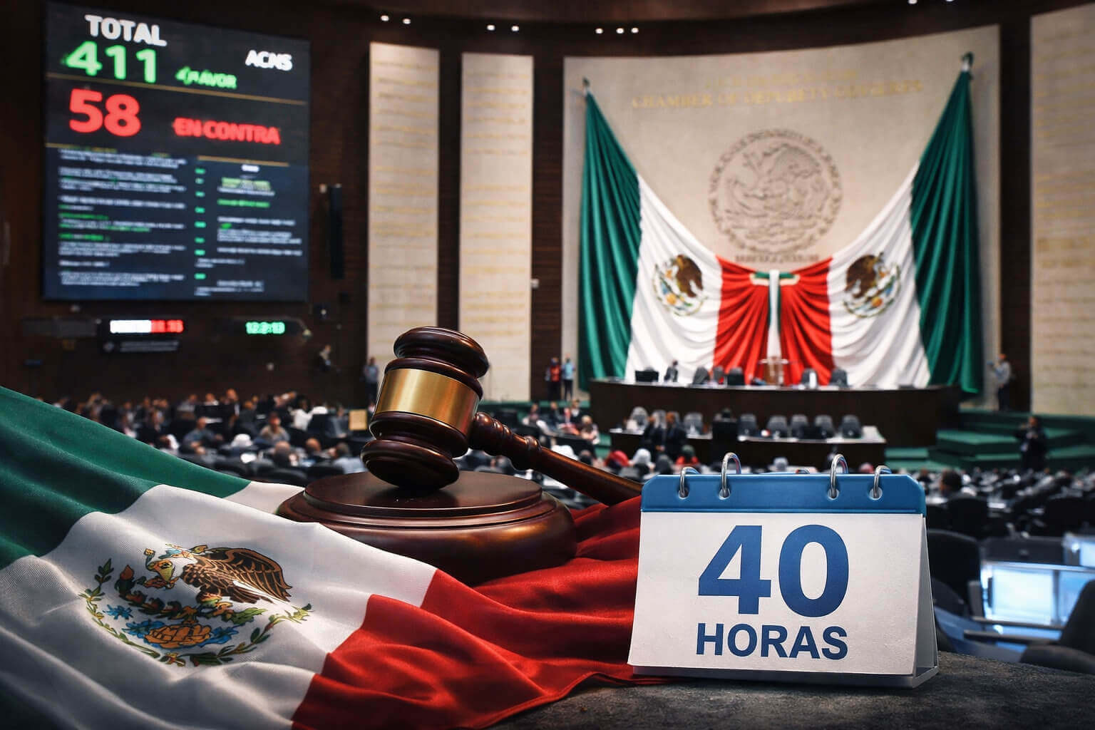 Diputados aprueban jornada laboral de 40 horas; descartan segundo día obligatorio de descanso