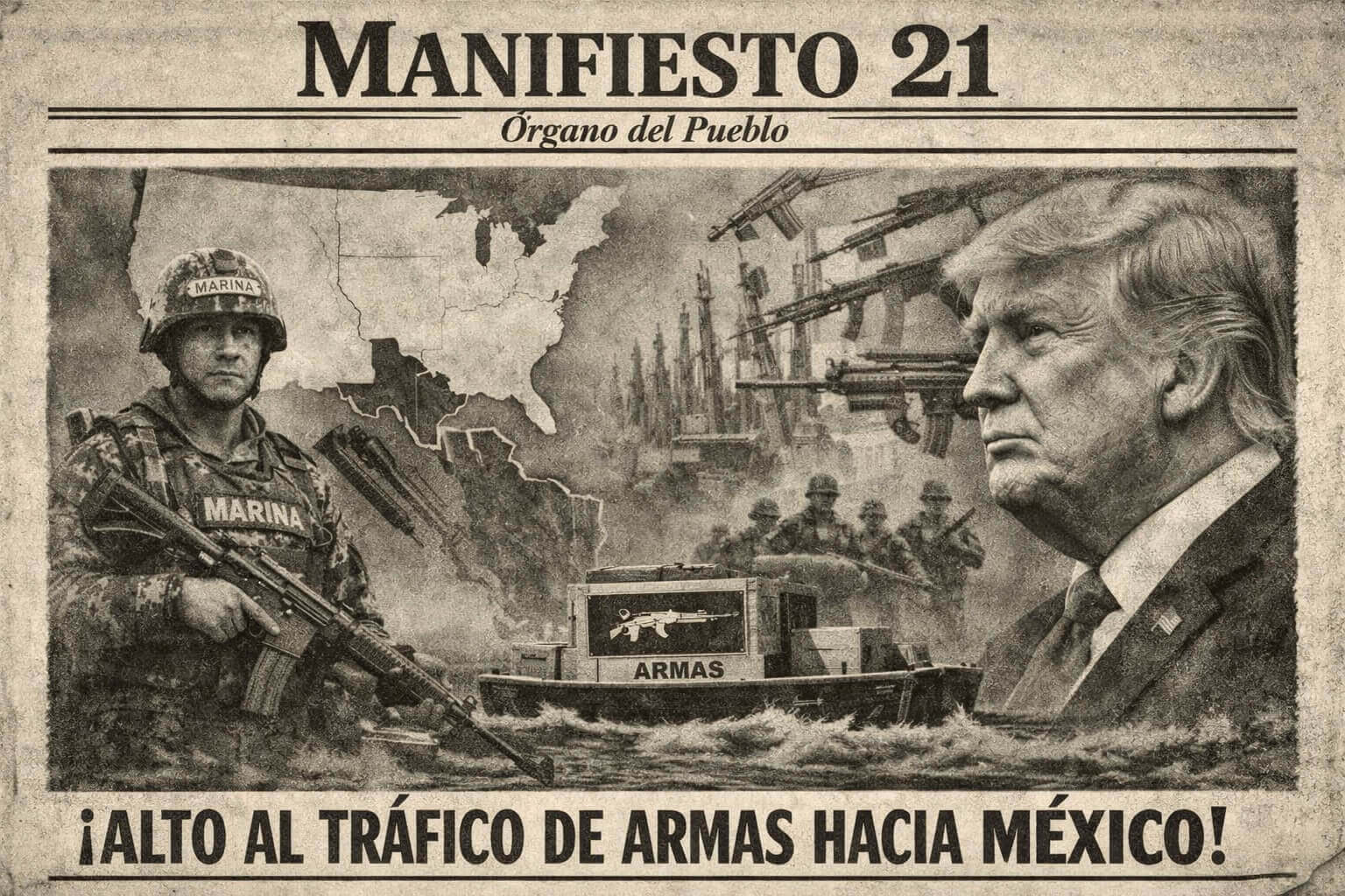 Sheinbaum exige a EE.UU. frenar tráfico de armas tras dichos de Trump