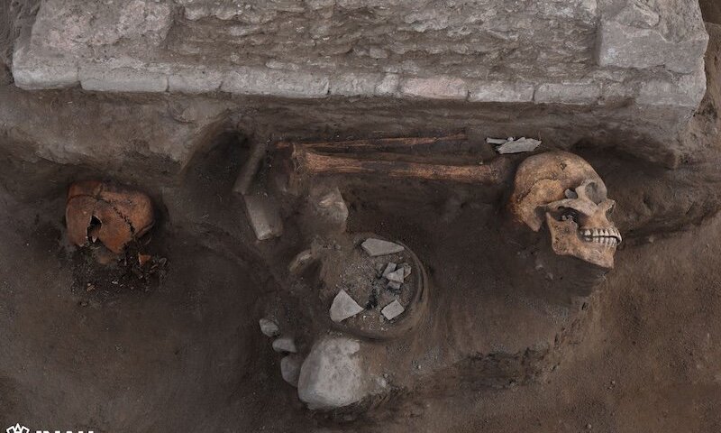 El hallazgo arqueológico se dio durante las obras del Tren de Pasajeros Ciudad de México-Querétaro, informó el INAH