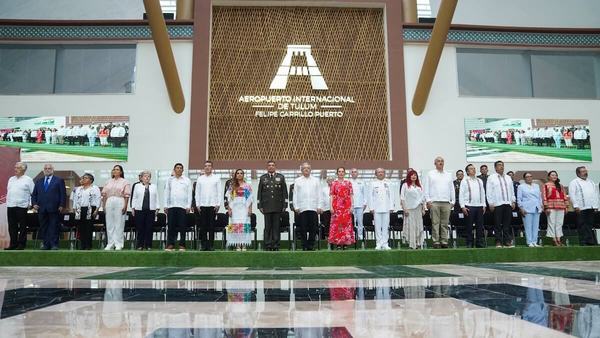 Con aeropuerto de Tulum, AMLO festeja 5o año de gobierno