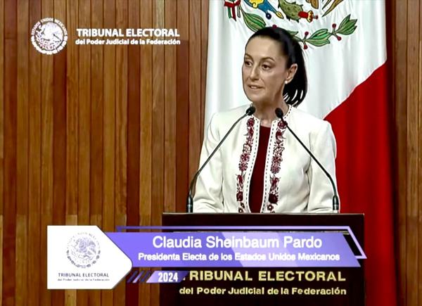 México ha roto el techo de cristal; Sheinbaum: presidenta electa