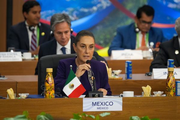 Sheinbaum propone en G20 transformar gasto militar en desarrollo social