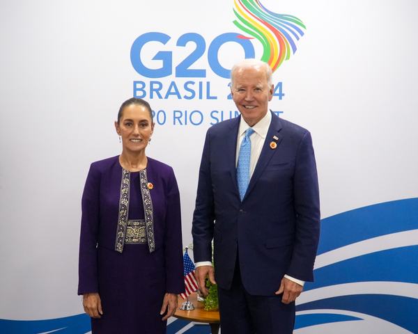 Sheinbaum-Biden priorizan migración y seguridad en G20