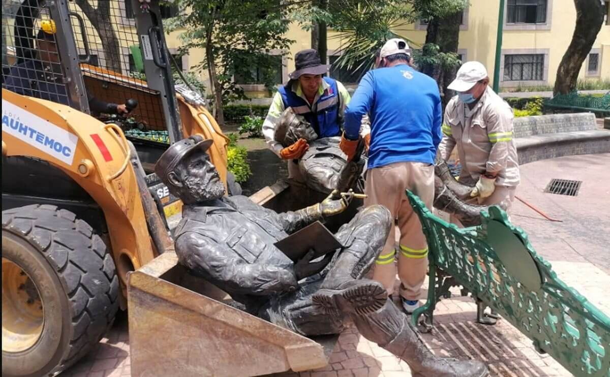 Sheinbaum y Brugada defienden estatuas de Fidel y el Che