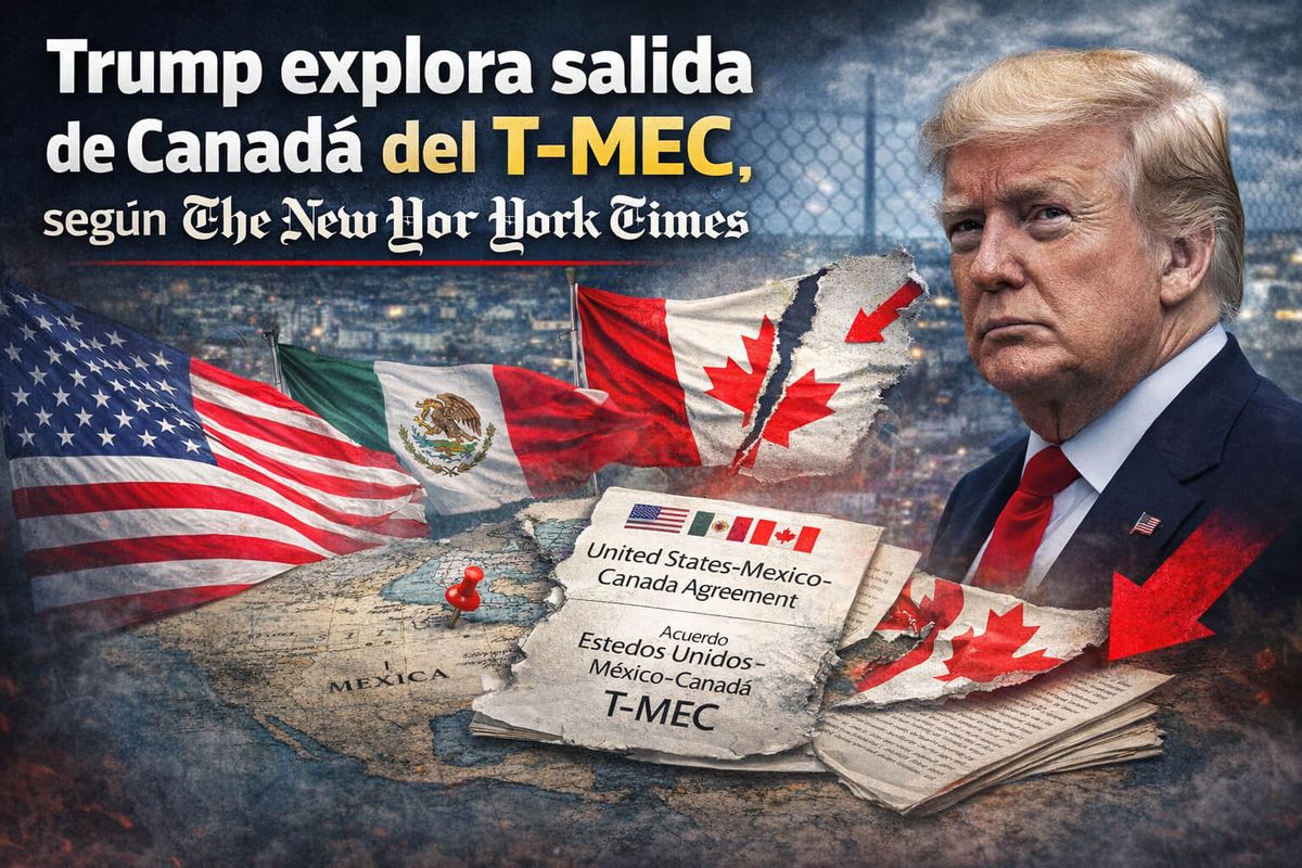 Trump explora salida de Canadá del acuerdo trilateral con México, según The New York Times