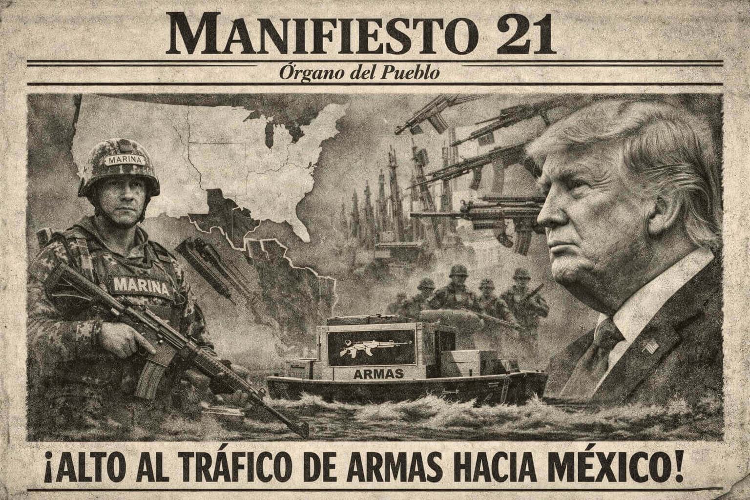 Sheinbaum exige a EE.UU. frenar tráfico de armas tras dichos de Trump